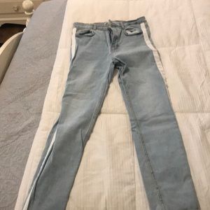 Light wash denim jeans